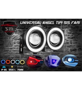 Angel Sis Farı Üniversal 76mm Mercekli (2 adet) (Mavi)