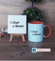 İsme Özel Dekoratif Taş, Kupa Bardak Kırmızı Hediye (Model 12)
