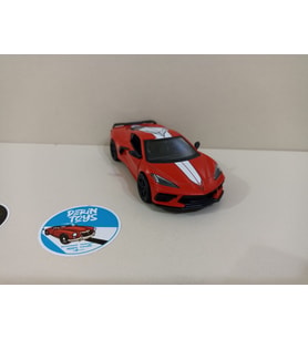 2021 Corvette Metal Model Oyuncak Araba 13 Cm ( ÖZEL PLAKALI ) (Kırmızı)