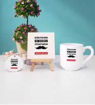 Dünyanın En Yakışıklı Öğretmeni Kupa Bardak Lacivert Dekoratif Taş Baskı Anahtarlık (Model 8)