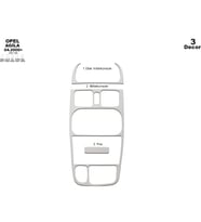 Meriç® Opel Agila Ön Torpido Kaplama Maun 3 Parça 2000-2003 (Alüminyum)