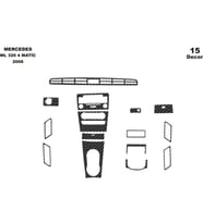 Meriç® Mercedes ML 320 CDI Ön Torpido Kaplama Maun 15 Parça 2010-› (Karbon)