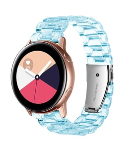 Huawei Watch GT 6/5/4/3/2 Pro 46mm Ultimate SE Elite Kordon 22mm Şeffaf Baklalı (Mavi)