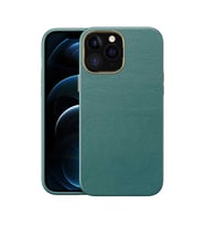 Uyumlu Model Apple iPhone 13 Pro Kılıf Deri Natura Kapak (Yeşil)