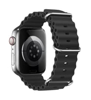 Microsonic Apple Watch Series 10 42mm Kordon Aqua Belt Yeşil (Siyah)