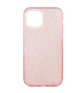 Uyumlu Model Apple iPhone 12 Mini Kılıf Simli Parlak Shining Kapak (Rose)