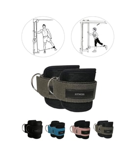 Spor Byfit Ayak Bilek Kayışı D-Ring Fitness Ağırlık Çekiş Aparatı (Yeşil)