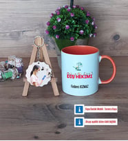 Diş Hekimi Kupa Bardak Beyaz ve Fotoğraflı Ahşap Anahtarlık Hediye (Model 13)
