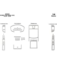 Meriç® Isuzu D Max Tek Kabin 2X2 Maun Kaplama Maun 14 Parça 2005-2006 (Alüminyum)