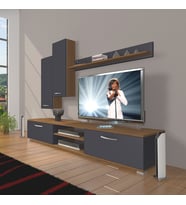 Decoraktiv Eko 7 Mdf Dvd Tv Ünitesi Tv Sehpası (Antrasit - Ceviz)