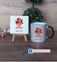 Asker Hediyesi Dekoratif Taş, Kupa Bardak Kırmızı Hediye (Model 8)