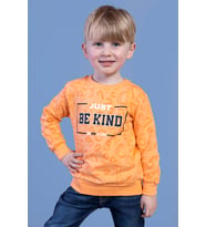 Toontoy Erkek Çocuk Sayı Baskılı Sweatshirt (Turuncu)
