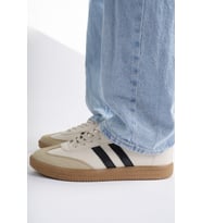 Muggo GORDON Unisex Ortopedik Günlük Garantili Bağcıklı Yürüyüş Koşu Sneaker Spor Ayakkabı (Bej)