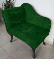 Yeni Model Tekli Köşe Koltuğu Josefin Bench Siyah Ayak (Yeşil)