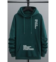 Belive in Yourself Baskılı Oversize Sweatshirt (Yeşil)