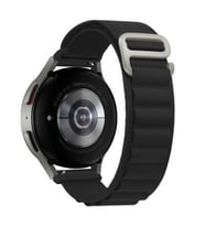 Oppo Watch 46mm 22mm Renkli Hasır Tokalı Kordon + Metal Kordon Dönüştürücü (Siyah)