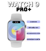 Watch 9 Series Akıllı Saat Dinamik Ada / 2GB RAM / MÜZİK DİNLEME / 2 KORDONLU (Krem)