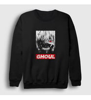 Presmono Unisex Beyaz Ghoul Anime Tokyo Ghoul Sweatshirt 136521tt (Siyah)