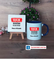 Hukuk Okuduğumu Söylemiş Miydim Dekoratif Taş, Kupa Bardak Kırmızı Hediye (Model 2)