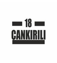 18 Çankırılı Araba Sticker siyah 16x9 CM (Siyah)