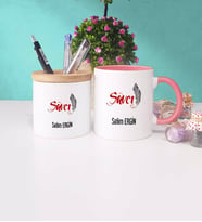 Savcı Kupa Bardak ve Kalemlik Hediye Seti (Model 3)