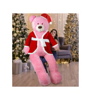 200 Cm Sevimli Noel Baba Ayıcığı (Pembe)