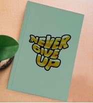 BK Gift Hayat Mottosu Tasarımlı Sert Kapaklı Su Yeşili Defter, Arkadaşa Hediye, Yeni İş Hediyesi, Doğum Günü Hediyesi, Anı Defteri (Model 4)