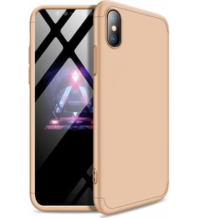 iPhone XS Max 6.5 Kamera Korumalı Kaliteli Tam Koruma Kılıf (Gold)