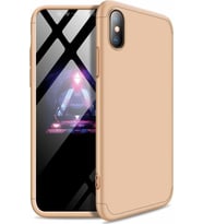 iPhone XS Max 6.5 Kamera Korumalı Kaliteli Tam Koruma Kılıf (Gold)