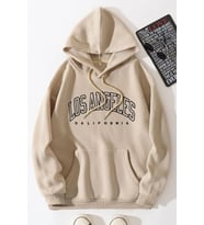 Unisex Los Angles Baskılı Sweatshirt (Bej)