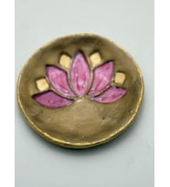 Lotus Desenli Tütsülük - hediyelik kutusunda - hediyeli (Altın)