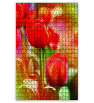 Cakapuzzle Kırmızı Lale Puzzle Yapboz MDF (Ahşap) (1000 Parça)