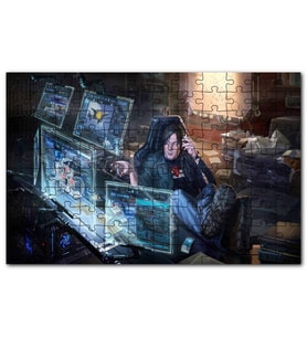 Cakapuzzle Bilim Kurgu Fütüristik Bilgisayar Görseli Puzzle Yapboz MDF (Ahşap) (255 Parça)