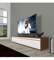 Decoraktiv Eko 140T Mdf Tv Ünitesi Tv Sehpası (Beyaz - Kahverengi)