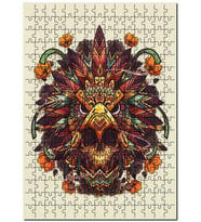 Cakapuzzle Kartal Kuru Kafa Illütirasyon Görsel Puzzle Yapboz MDF (Ahşap) (1000 Parça)