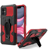 Apple iPhone 11 Zırh Tank Kılıf Yüksek Koruma (Kırmızı)