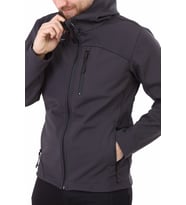 Ghassy Co Erkek Su Rüzgar Geçirmez Softshell Spor Ceket 7 Renk (Gri)