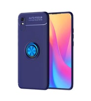 Xiaomi Redmi 9A Kılıf Yüzüklü Magnetli Ravel Case (Mavi)