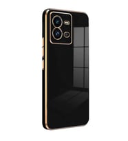Microsonic Vivo V25 5G Kılıf Olive Plated Siyah (Siyah)