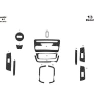 Meriç® Audi A1 Ön Torpido Kaplama Maun 13 Parça 2012-› (Karbon)