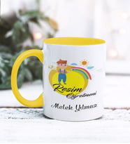 Resim Öğretmeni Tasarımlı Kişiye Özel Kupa Bardak (Sarı)