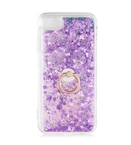 Uyumlu Model Apple iPhone SE 2020 Kılıf İçi Sıvılı Yüzüklü Kapak (Mor)