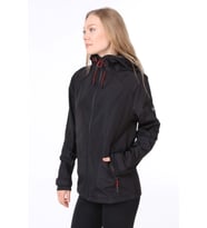 Ghassy Co.Kadın Rüzgarlık/Yağmurluk Omuz Detaylı Mevsimlik Taş Spor Ceket (Siyah)