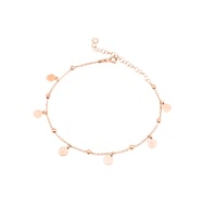 Pullu Sallantılı Gümüş Kadın Ayak Halhal (Rose)