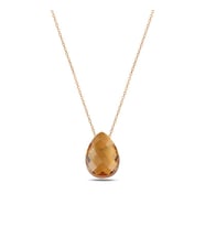 Briolette Sultanit Taşlı Kolye (Rose)