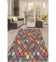 Dijital Kaymaz Taban Yıkanabilir Modern Renkli Salon Halısı Mutfak Halısı Yolluk ND-HT-513 (Pembe)