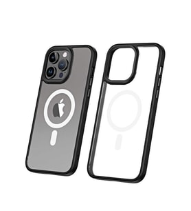 Vendas iPhone 14 Pro Uyumlu (14 Pro) Hybrid Magsafe Wireless Şarj Destekli Magic Smooth Silikon Kılıf (Siyah)