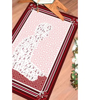 EVDEYA Dijital Baskılı Namaz Kılan İnsan Figürlü Namazlık Seccade 70x130, SECCADE-38-GRİ, (Kırmızı)