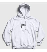 Presmono Unisex Gri Face Arctic Monkeys Kapüşonlu Sweatshirt 13364tt (Beyaz)