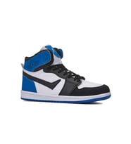 Günlük Unisex Sneaker Bağcıklı Kaymaz Taban Bilekli Basketbol Ayakkabı 8070 (Mavi-Siyah)